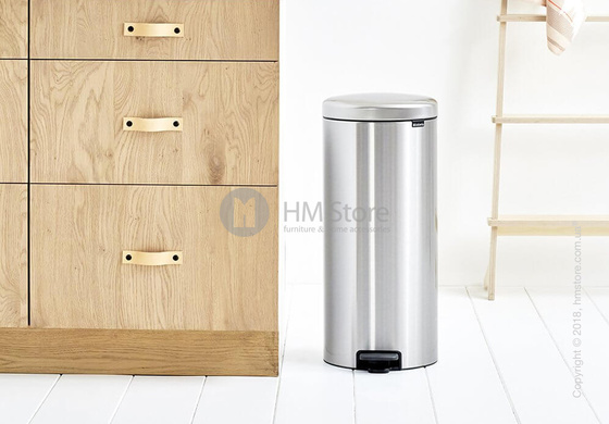 Ведро для мусора Brabantia Pedal Bin NewIcon 30 л, Matt Steel Fingerprint Proof