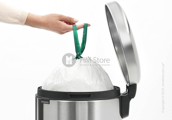 Ведро для мусора Brabantia Pedal Bin NewIcon 30 л, Matt Steel Fingerprint Proof