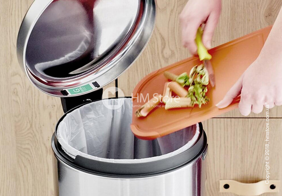 Ведро для мусора Brabantia Pedal Bin NewIcon 30 л, Matt Steel Fingerprint Proof
