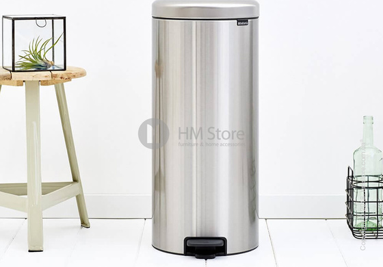 Ведро для мусора Brabantia Pedal Bin NewIcon 30 л, Matt Steel Fingerprint Proof