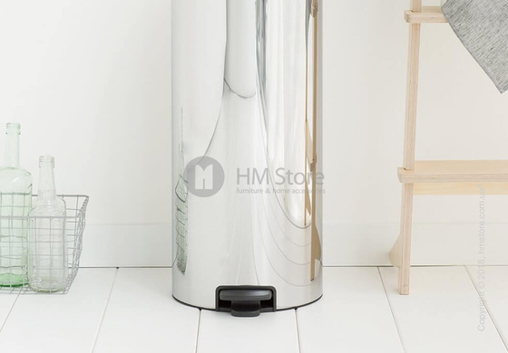 Ведро для мусора Brabantia Pedal Bin NewIcon 30 л, Brilliant Steel