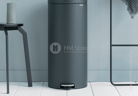 Ведро для мусора Brabantia Pedal Bin NewIcon Luxury 30 л, Mineral Infinity Grey