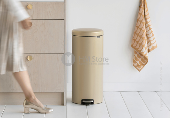 Ведро для мусора Brabantia Pedal Bin NewIcon Luxury 30 л, Mineral Golden Beach