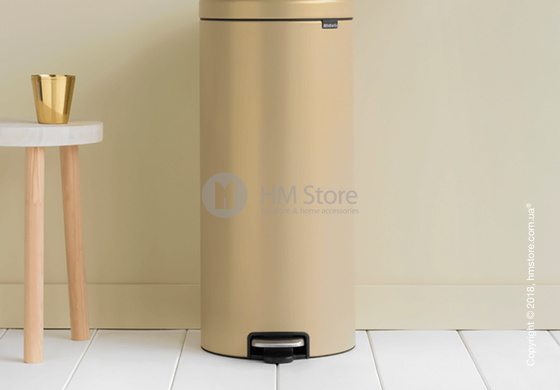Ведро для мусора Brabantia Pedal Bin NewIcon Luxury 30 л, Mineral Golden Beach