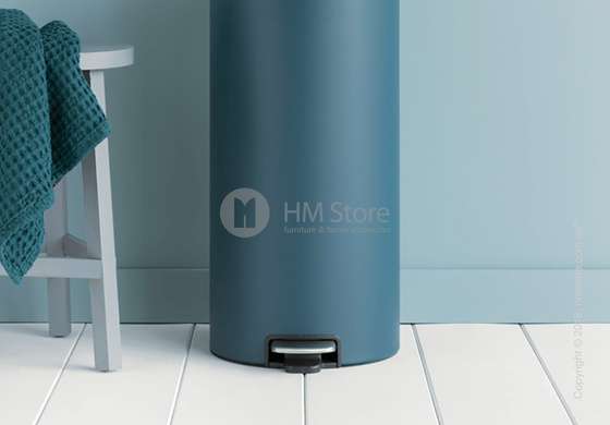 Ведро для мусора Brabantia Pedal Bin NewIcon Luxury 30 л, Mineral Reflektive Blue