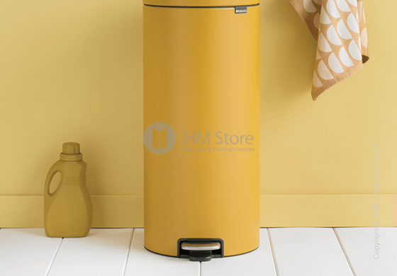 Ведро для мусора Brabantia Pedal Bin NewIcon Luxury 30 л, Mineral Mustard Yellow