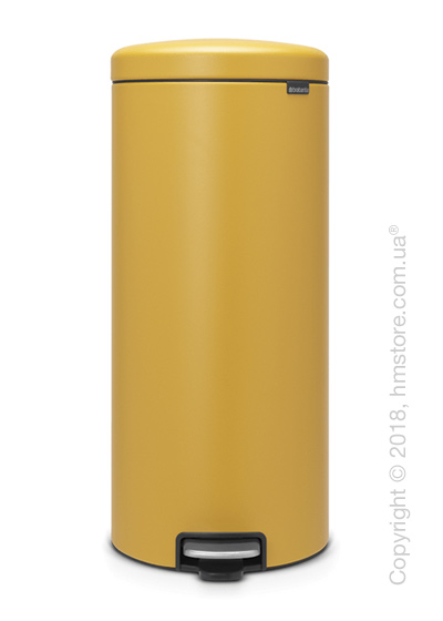Ведро для мусора Brabantia Pedal Bin NewIcon Luxury 30 л, Mineral Mustard Yellow