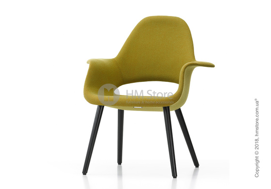 Кресло Vitra Organic Conference black legs, Hopsak Yellow Pastel Green