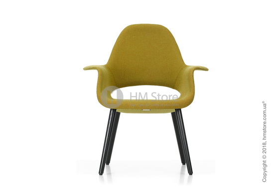 Кресло Vitra Organic Conference black legs, Hopsak Yellow Pastel Green