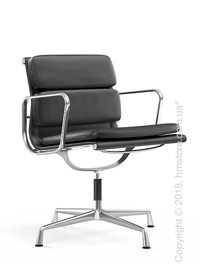 Кресло Vitra Soft Pad Chair EA 207, Leather Asphalt Dark Grey