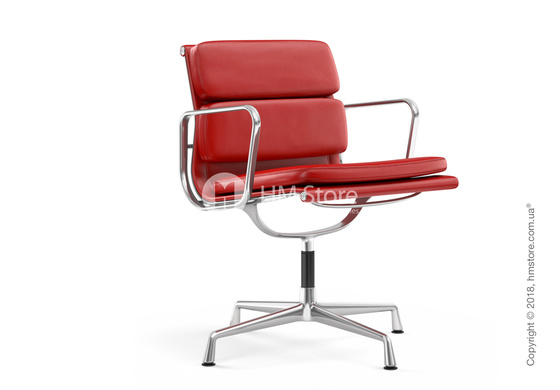 Кресло Vitra Soft Pad Chair EA 207, Leather Red Poppy Red