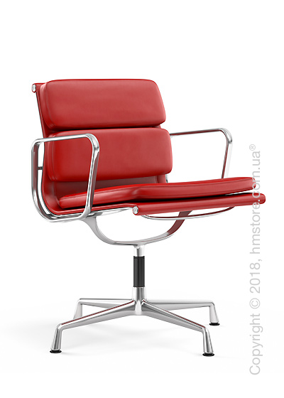 Кресло Vitra Soft Pad Chair EA 207, Leather Red Poppy Red