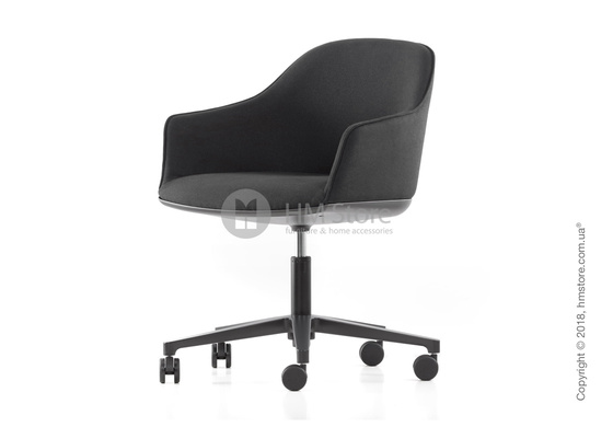 Кресло Vitra Softshell Chair five-star base, Moss Warmgrey Black