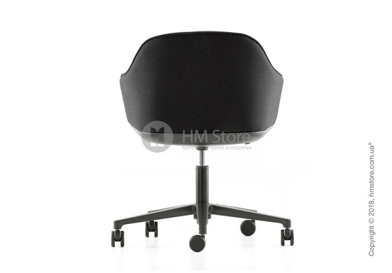 Кресло Vitra Softshell Chair five-star base, Moss Warmgrey Black