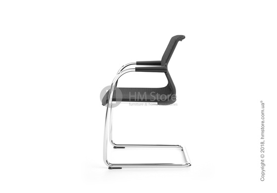 Кресло Vitra Unix Chair Cantilever dark frame, Diamond Mesh Nero