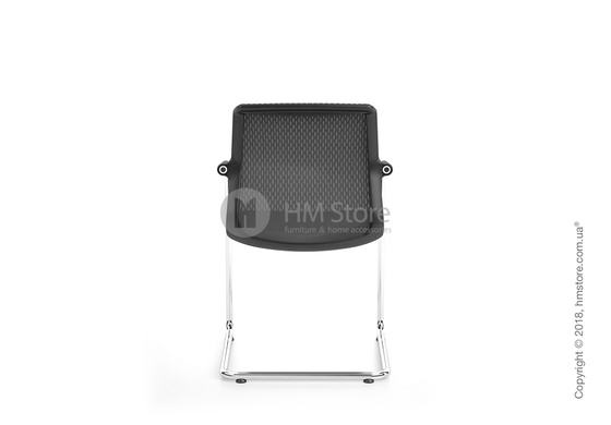 Кресло Vitra Unix Chair Cantilever dark frame, Diamond Mesh Nero