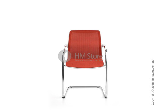 Кресло Vitra Unix Chair Cantilever soft grey frame, Diamond Mesh Brick