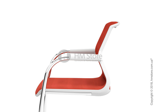 Кресло Vitra Unix Chair Cantilever soft grey frame, Diamond Mesh Brick