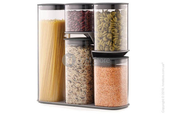 Набор емкостей на подставке Joseph Joseph Podium 5 предметов, Grey Набор емкостей на подставке Joseph Joseph Podium 5 предметов, Grey