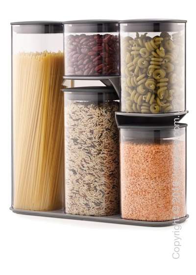 Набор емкостей на подставке Joseph Joseph Podium 5 предметов, Grey