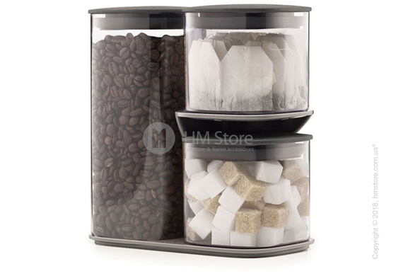 Набор емкостей на подставке Joseph Joseph Podium 3 предмета, Grey