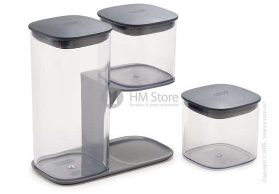 Набор емкостей на подставке Joseph Joseph Podium 3 предмета, Grey