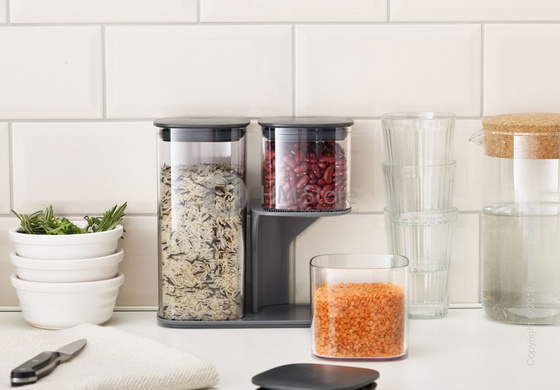 Набор емкостей на подставке Joseph Joseph Podium 3 предмета, Grey