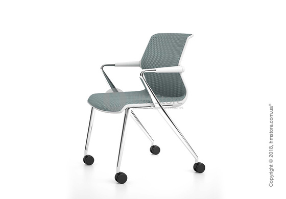 Кресло Vitra Unix Chair four-legged base with castors soft grey frame, Diamond Mesh Ice Grey Кресло Vitra Unix Chair four-legged base with castors soft grey frame, Diamond Mesh Ice Grey