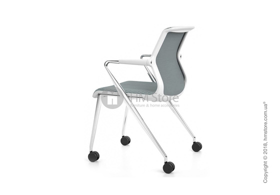 Кресло Vitra Unix Chair four-legged base with castors soft grey frame, Diamond Mesh Ice Grey Кресло Vitra Unix Chair four-legged base with castors soft grey frame, Diamond Mesh Ice Grey