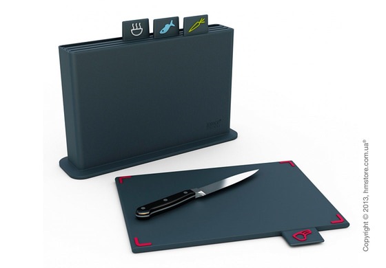 Набор досок на подставке Joseph Joseph Index Advance, Темно-синий, 4 шт.