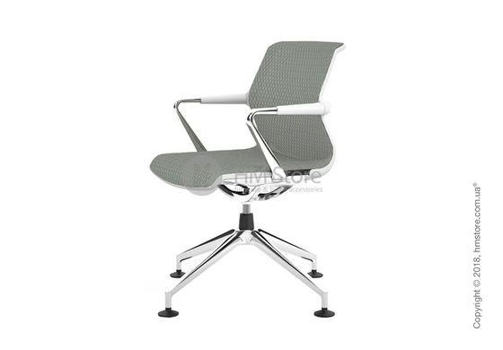 Кресло Vitra Unix Chair four-star base soft grey frame, Diamond Mesh Ice Grey