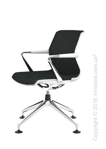 Кресло Vitra Unix Chair four-star base soft grey frame, Diamond Mesh Asphalt