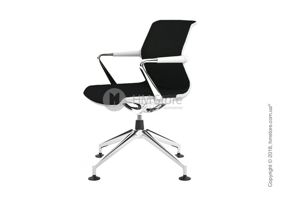 Кресло Vitra Unix Chair four-star base soft grey frame, Diamond Mesh Nero