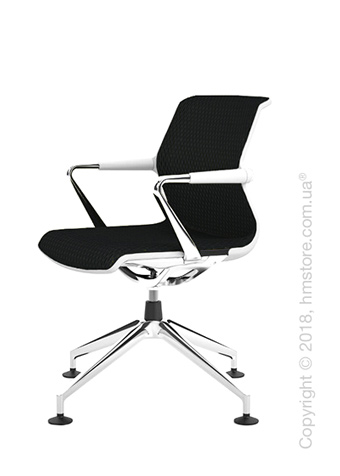 Кресло Vitra Unix Chair four-star base soft grey frame, Diamond Mesh Nero