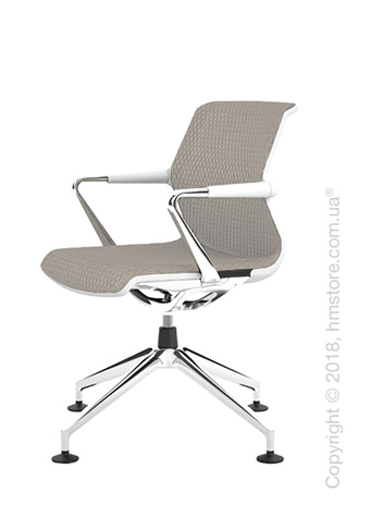 Кресло Vitra Unix Chair four-star base soft grey frame, Diamond Mesh Soft Grey
