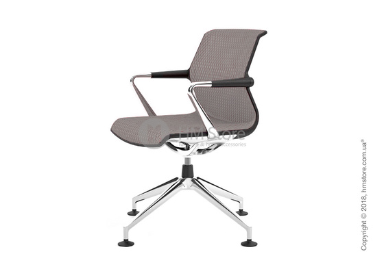 Кресло Vitra Unix Chair four-star base dark frame, Diamond Mesh Mauve Grey Кресло Vitra Unix Chair four-star base dark frame, Diamond Mesh Mauve Grey
