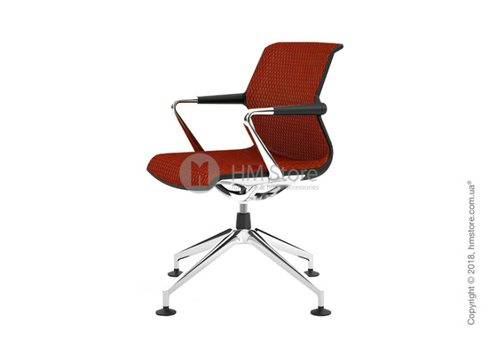 Кресло Vitra Unix Chair four-star base dark frame, Diamond Mesh Brick Кресло Vitra Unix Chair four-star base dark frame, Diamond Mesh Brick