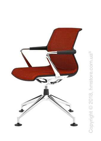 Кресло Vitra Unix Chair four-star base dark frame, Diamond Mesh Brick