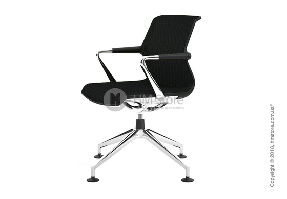 Кресло Vitra Unix Chair four-star base dark frame, Diamond Mesh Nero