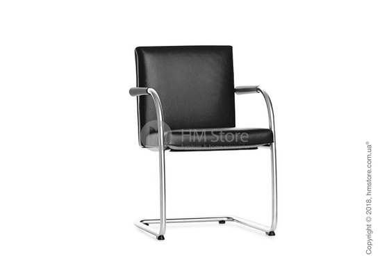 Кресло Vitra Visasoft Cantilever Conference Chair, Leather Nero