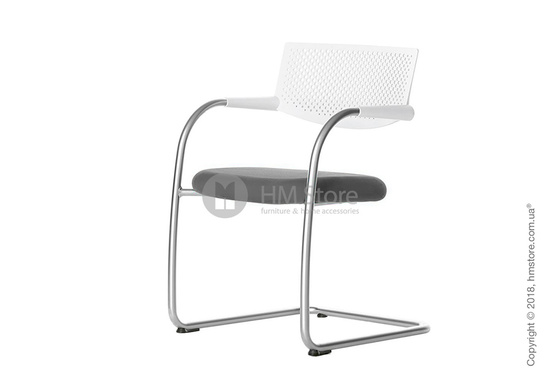 Кресло Vitra Visavis 2 Chair soft light back, Plano Dark Grey