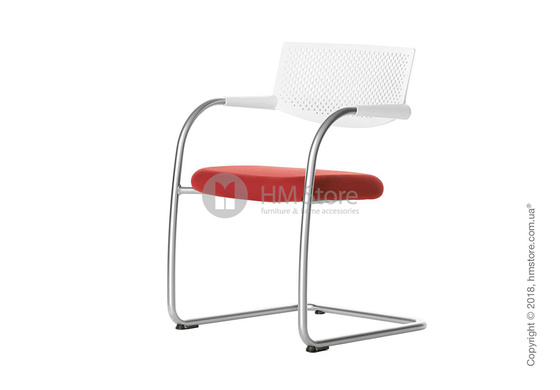 Кресло Vitra Visavis 2 Chair soft light back, Plano Poppy Red 