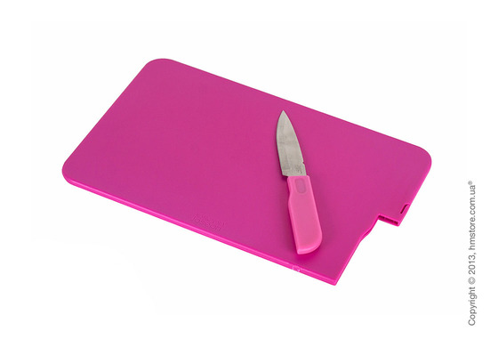 Доска с ножом Joseph Joseph Slice & Store, Розовая