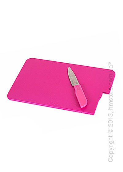 Доска с ножом Joseph Joseph Slice & Store, Розовая