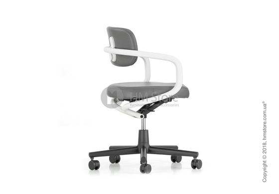 Кресло Vitra Allstar, Leather Dim Grey and White Кресло Vitra Allstar, Leather Dim Grey and White