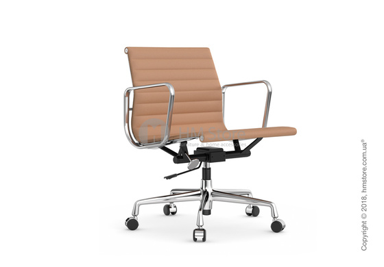 Кресло Vitra Aluminium Chair EA 117, Fabric Cognac Ivory
