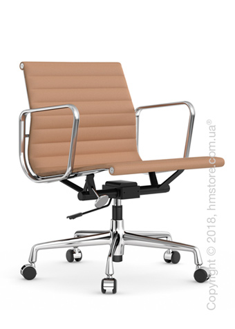 Кресло Vitra Aluminium Chair EA 117, Fabric Cognac Ivory