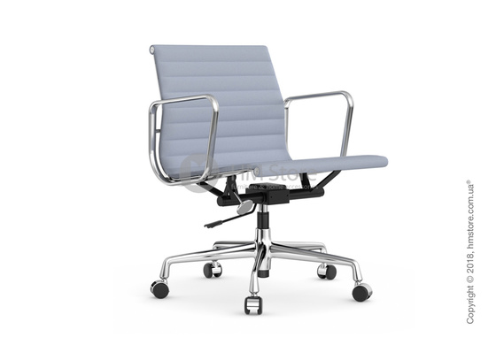 Кресло Vitra Aluminium Chair EA 117, Fabric Blue Ivory