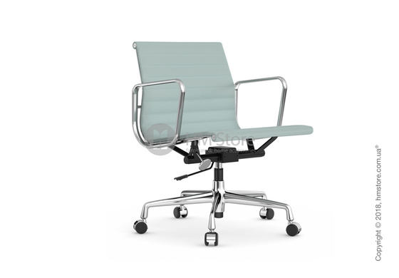 Кресло Vitra Aluminium Chair EA 117, Fabric Ice Blue Ivory