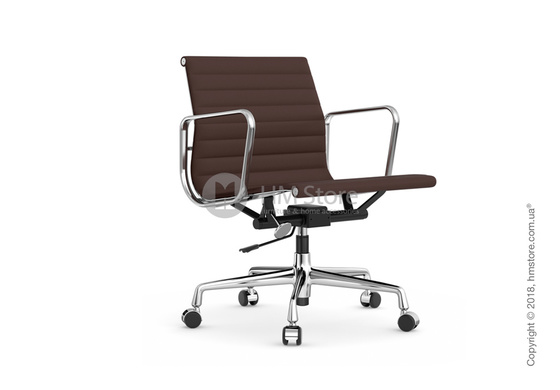 Кресло Vitra Aluminium Chair EA 117, Fabric Marron Moor Brown